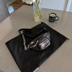 Alexander Wang MINI BLACK LEATHER ATTICA SOFT FANNY PACK